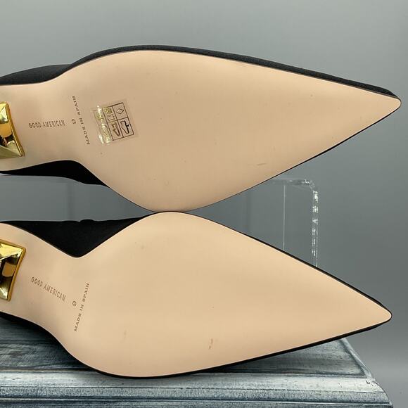 NEW Good American Women’s Ankle Shine Neoprene Booties Black Size 9 - Picture 10 of 12